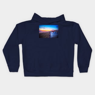 Sunrise Over Cleethorpes Beach Kids Hoodie